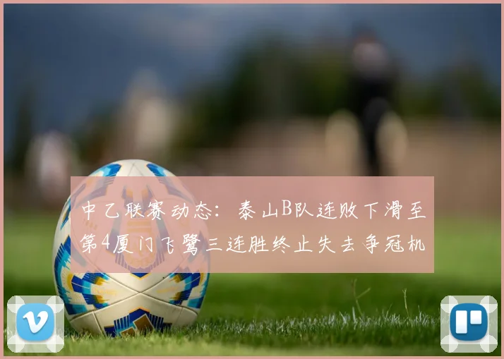中乙联赛动态：泰山B队连败下滑至第4厦门飞鹭三连胜终止失去争冠机会